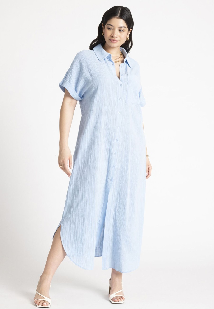 Clearance Maxi Shirtdress Cover Ups