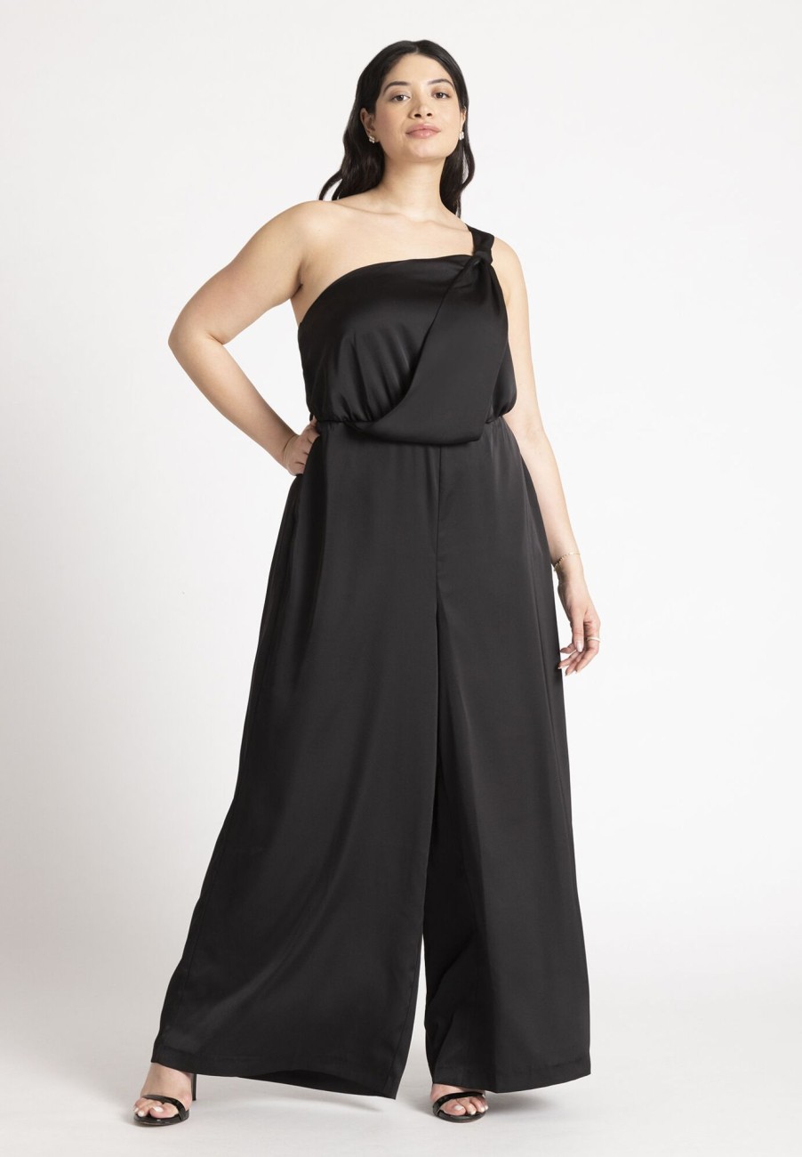 Wholesale Tie Detail Satin Jumpsuit Occasion Dresses