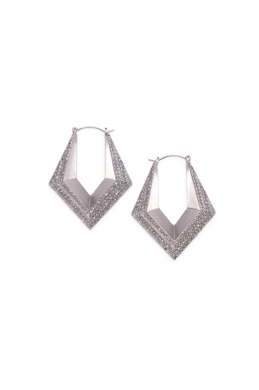 Online Angular Sparkle Hoop Earring Jewelry