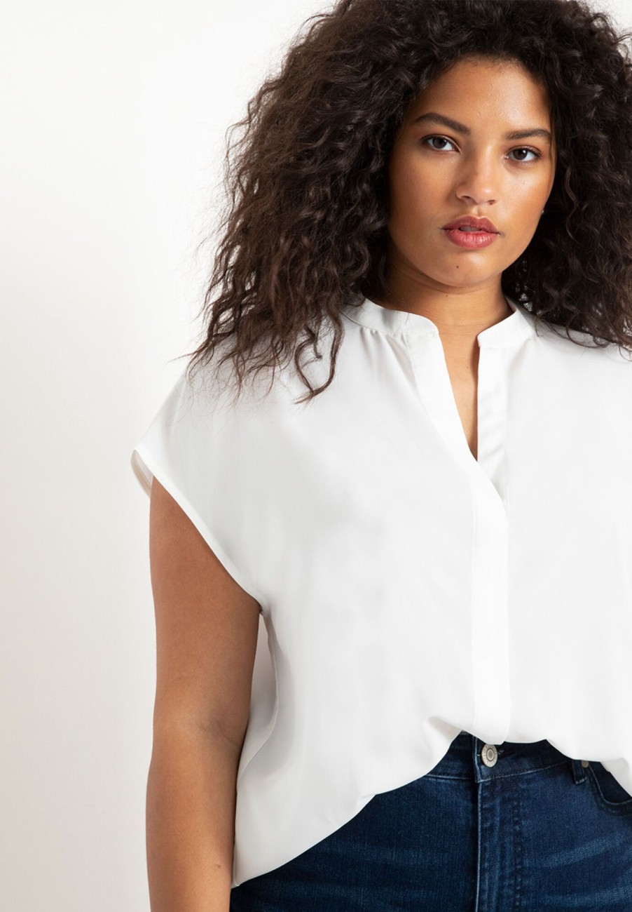 Best Notch Collar Blouse Tops