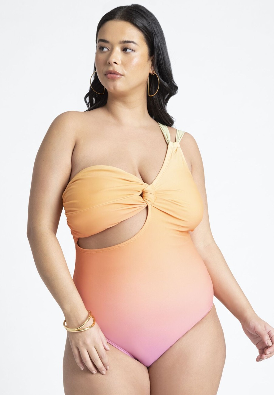 New One Strap Cutout Detail One Piece One Piece Swimsuits