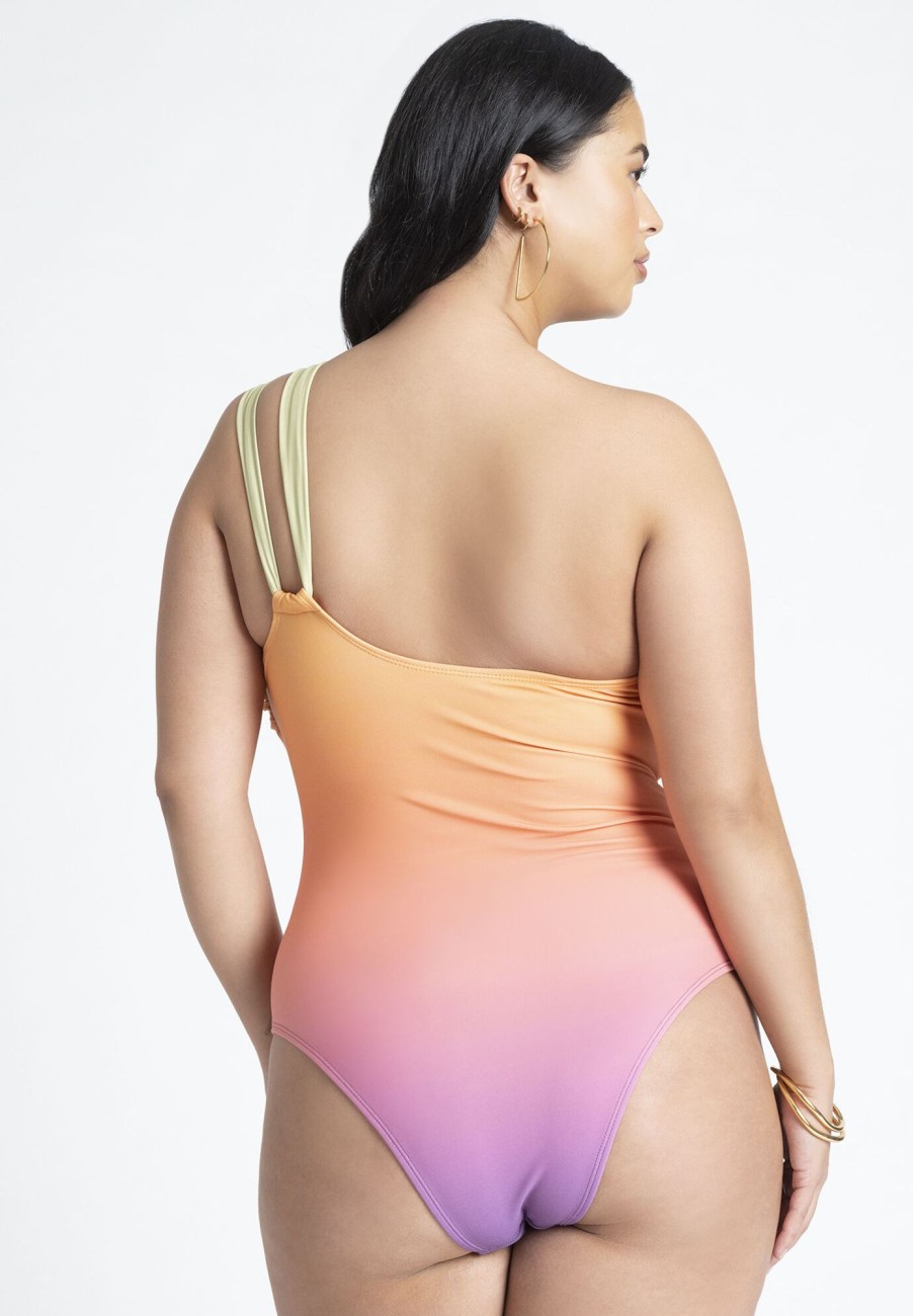 New One Strap Cutout Detail One Piece One Piece Swimsuits