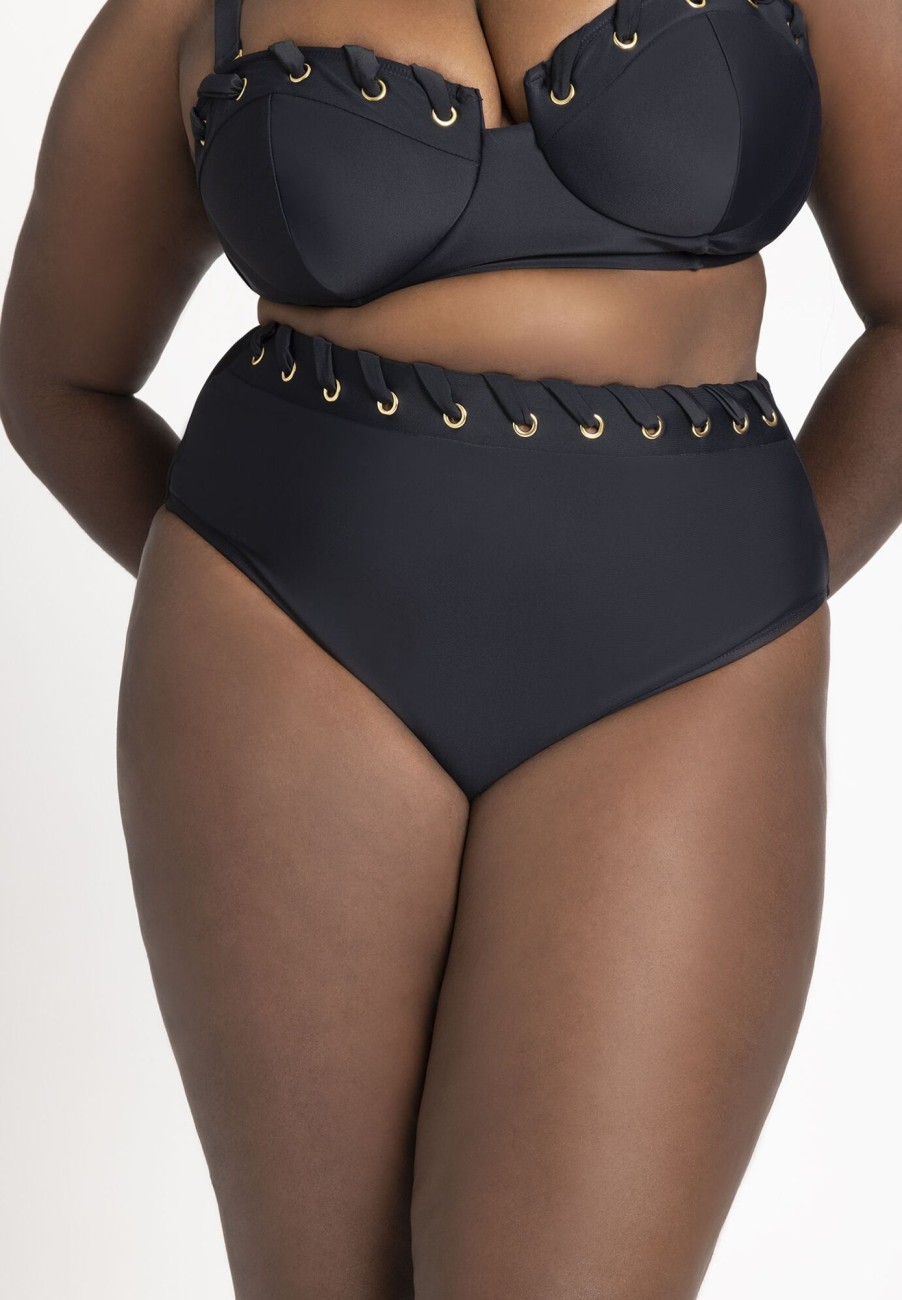 New Grommet Detail Bikini Bottom Two Piece Swimsuits