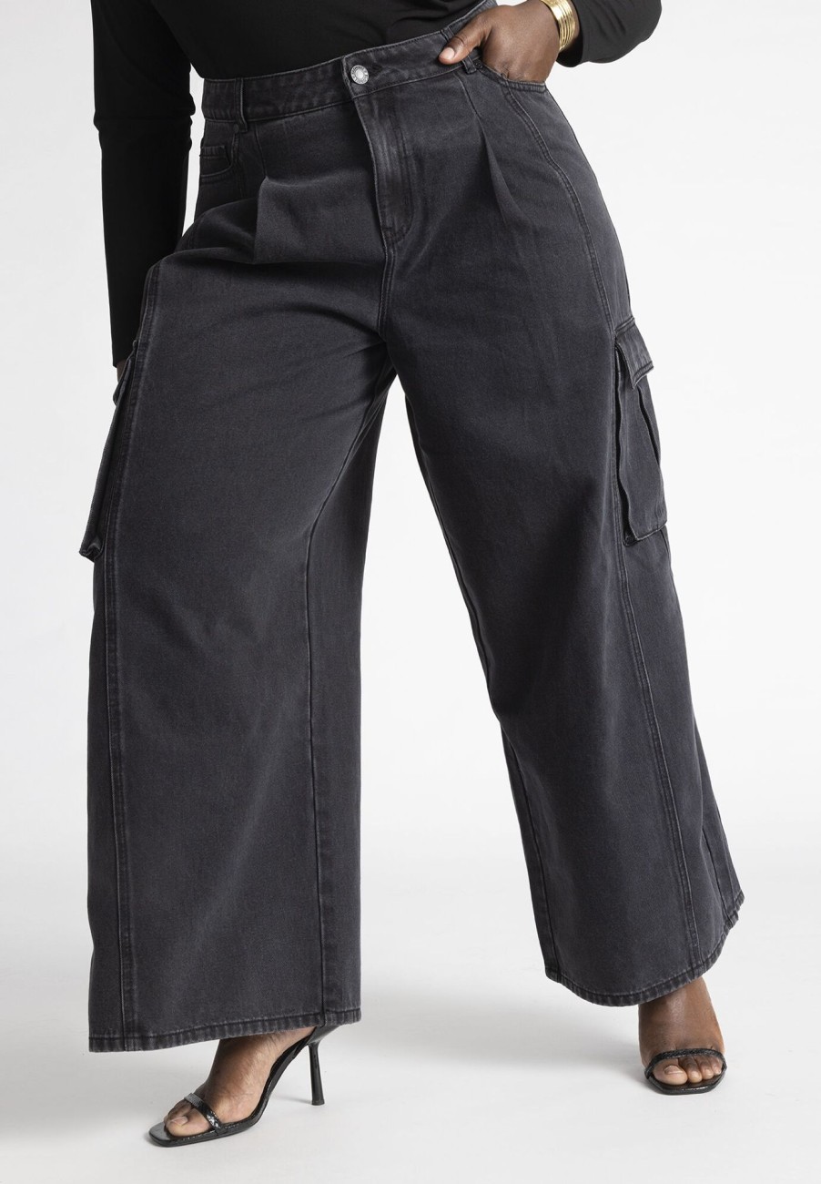 Online Wide Leg Cargo Jean Wide Leg