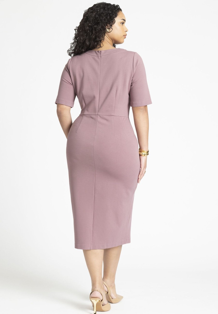 Online Button Front Workwear Dress Work Wear