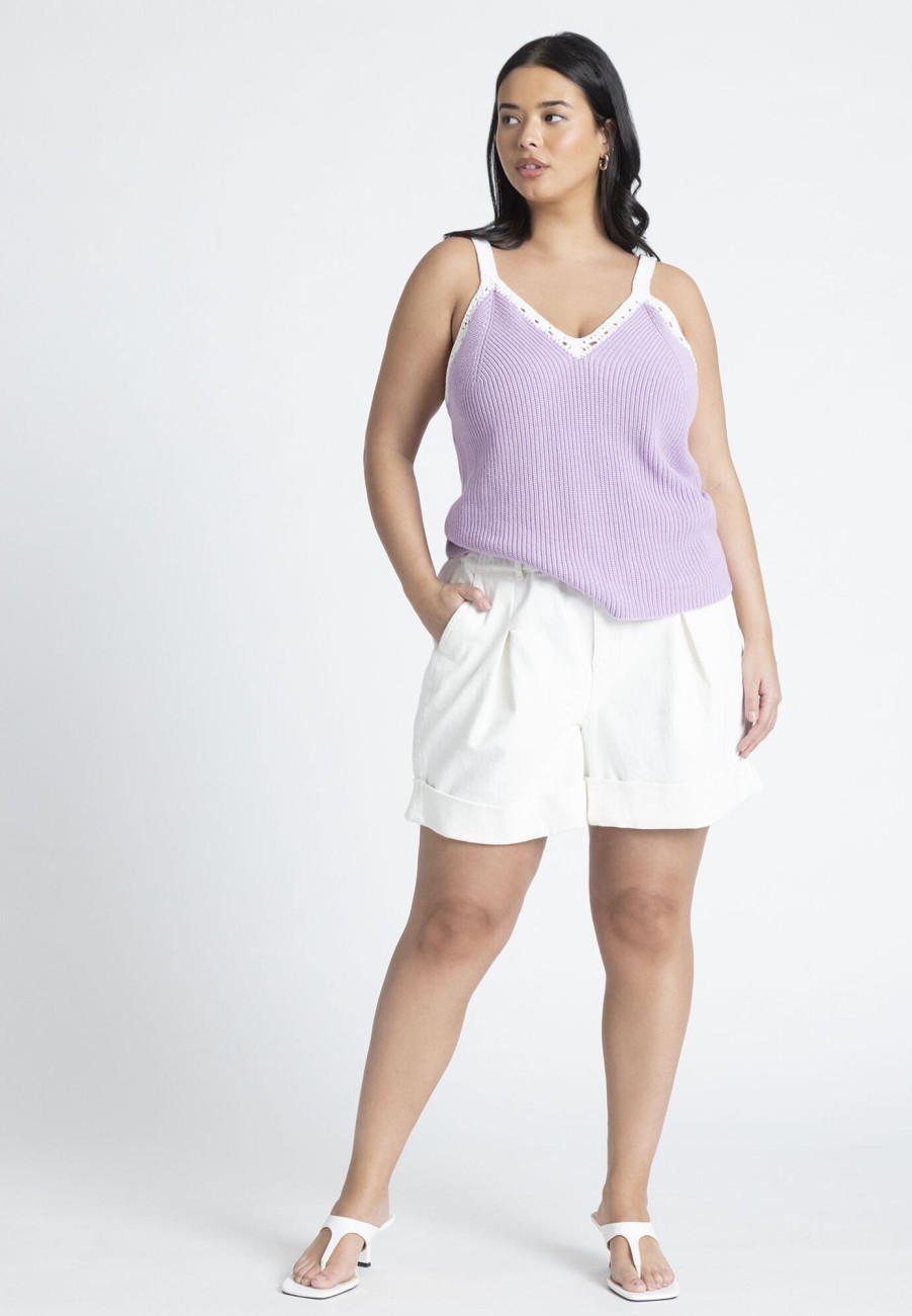 Hot Fashion Pleated Shorts W/ Elastic Waistband Shorts