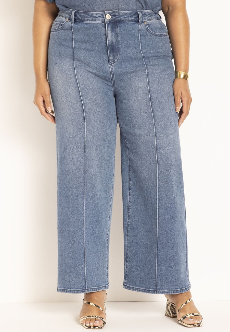 Online Pintuck Detail Flare Leg Jean Flare