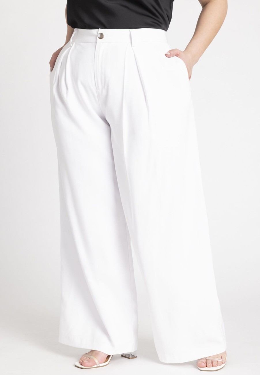 Clearance Preppy Suiting Pant Wide Leg Pants