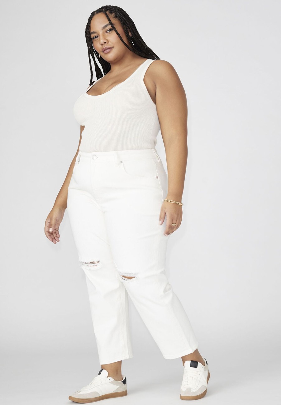 New The Naomi Comfort Stretch Straight Jean Crop Denim