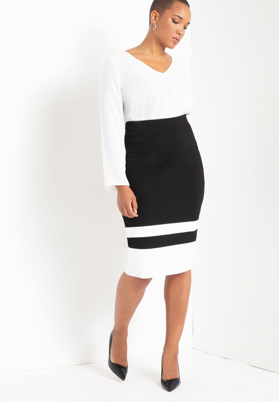 New Colorblock Column Skirt Skirts