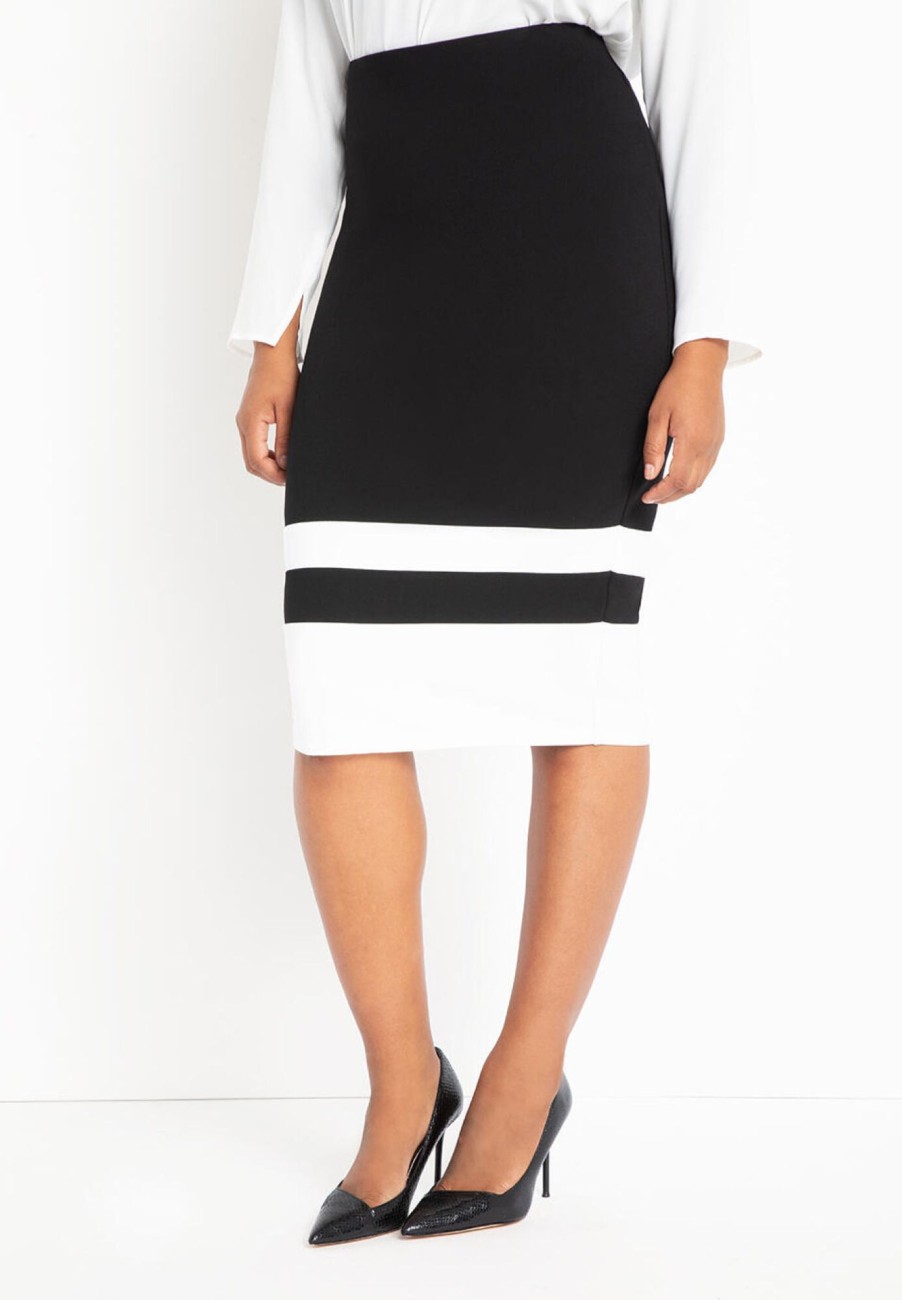 New Colorblock Column Skirt Skirts