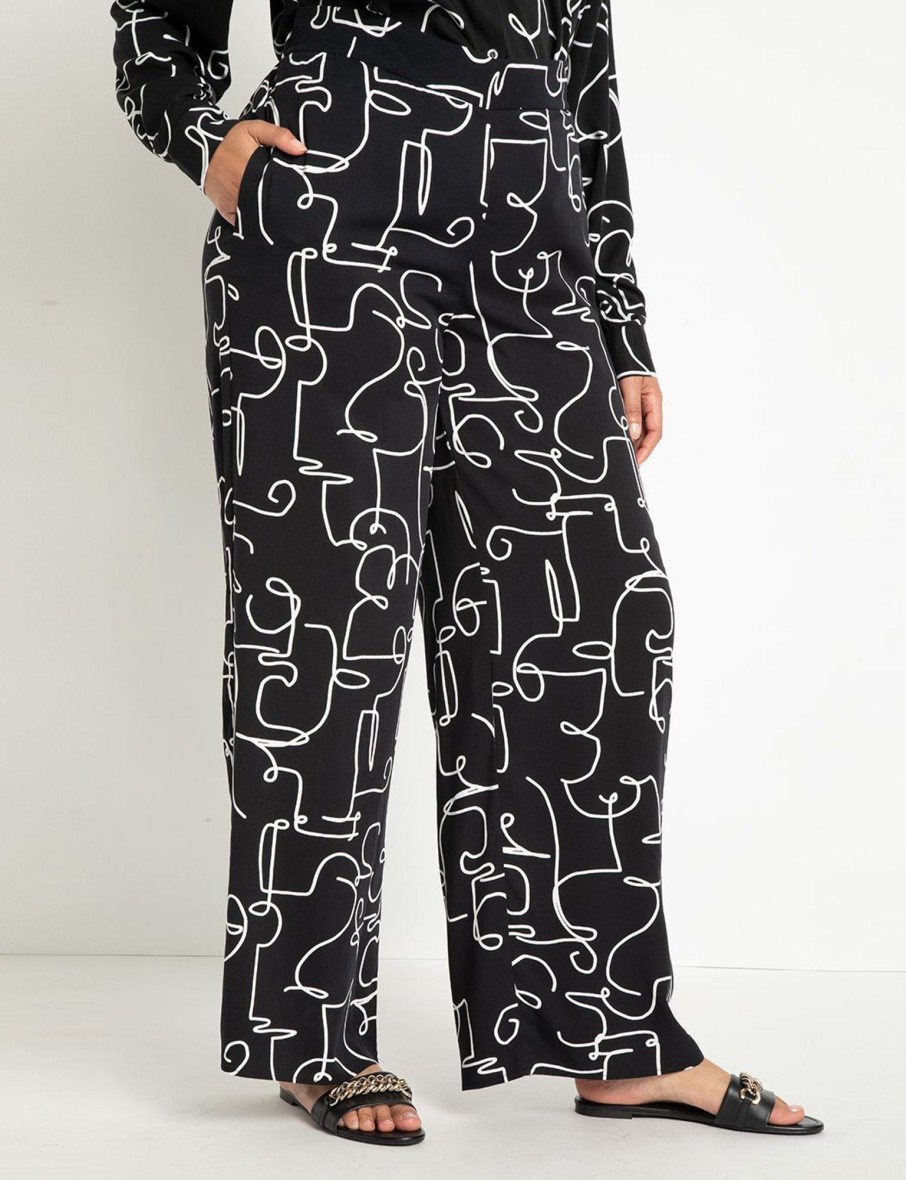 New Printed Wide Leg Pant Work Wear