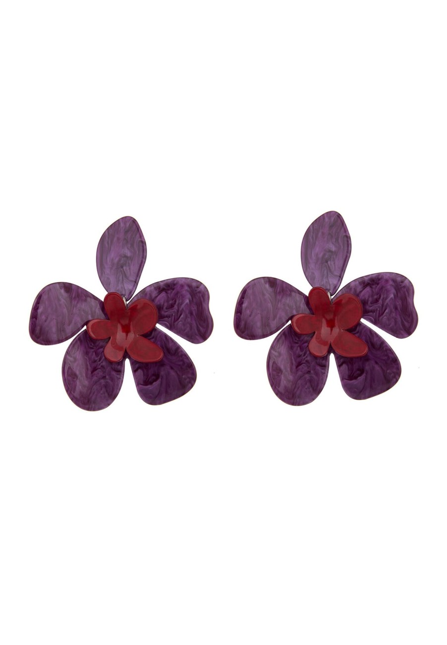 Best Oversized Resin Flower Post Earring Jewelry