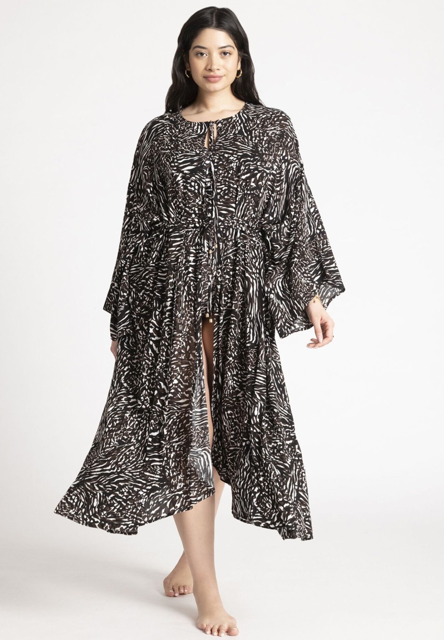 Hot Selfbelt Front Cover Up Kaftan Cover Ups