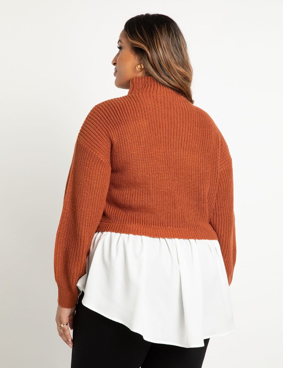 Online Twofer Skirted Sweater Sweaters & Cardigans