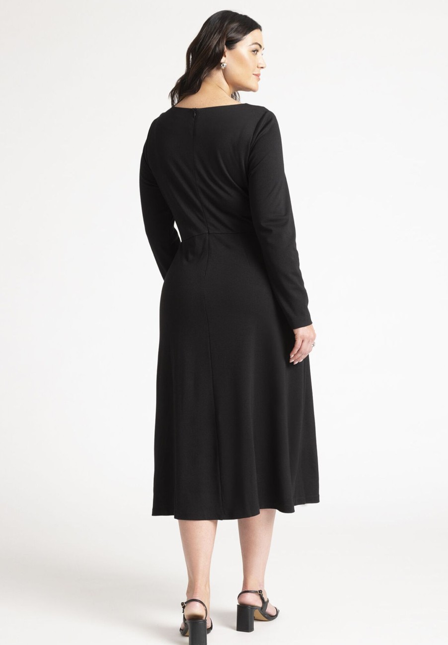 Wholesale Ponte Twist Detail Dress Work Wear