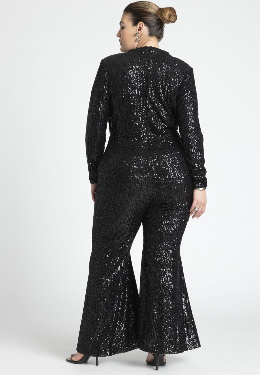 Online Flare Leg Sequin Jumpsuit Jumpsuits