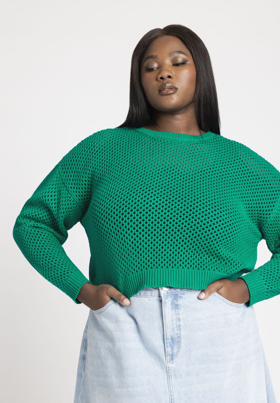 Online Open Stitch Boxy Cropped Sweater Sweaters & Cardigans