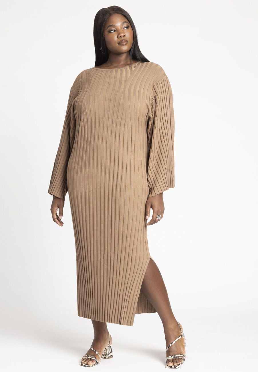 Hot Wide Sleeve Maxi Sweater Dress Work Wear