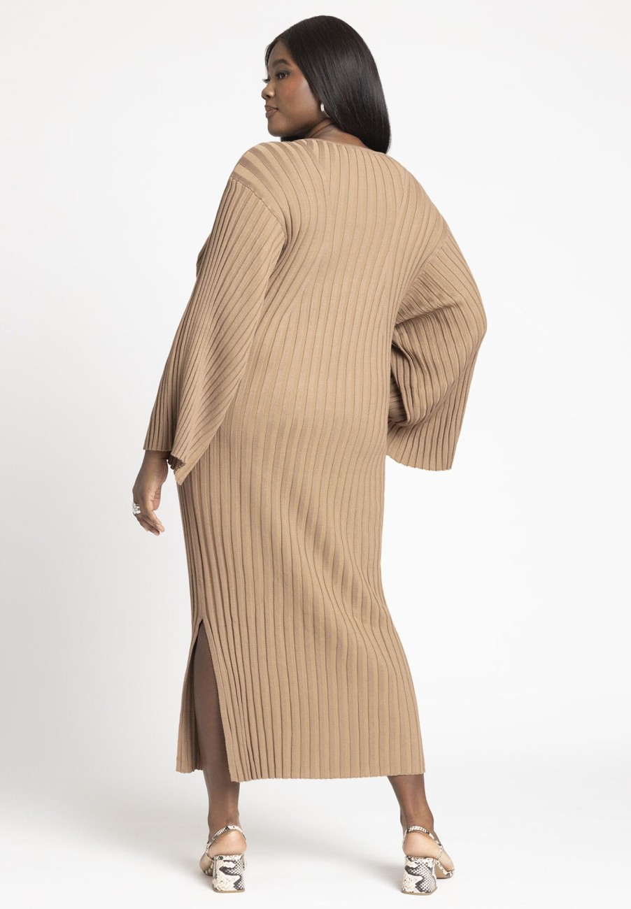 Hot Wide Sleeve Maxi Sweater Dress Work Wear