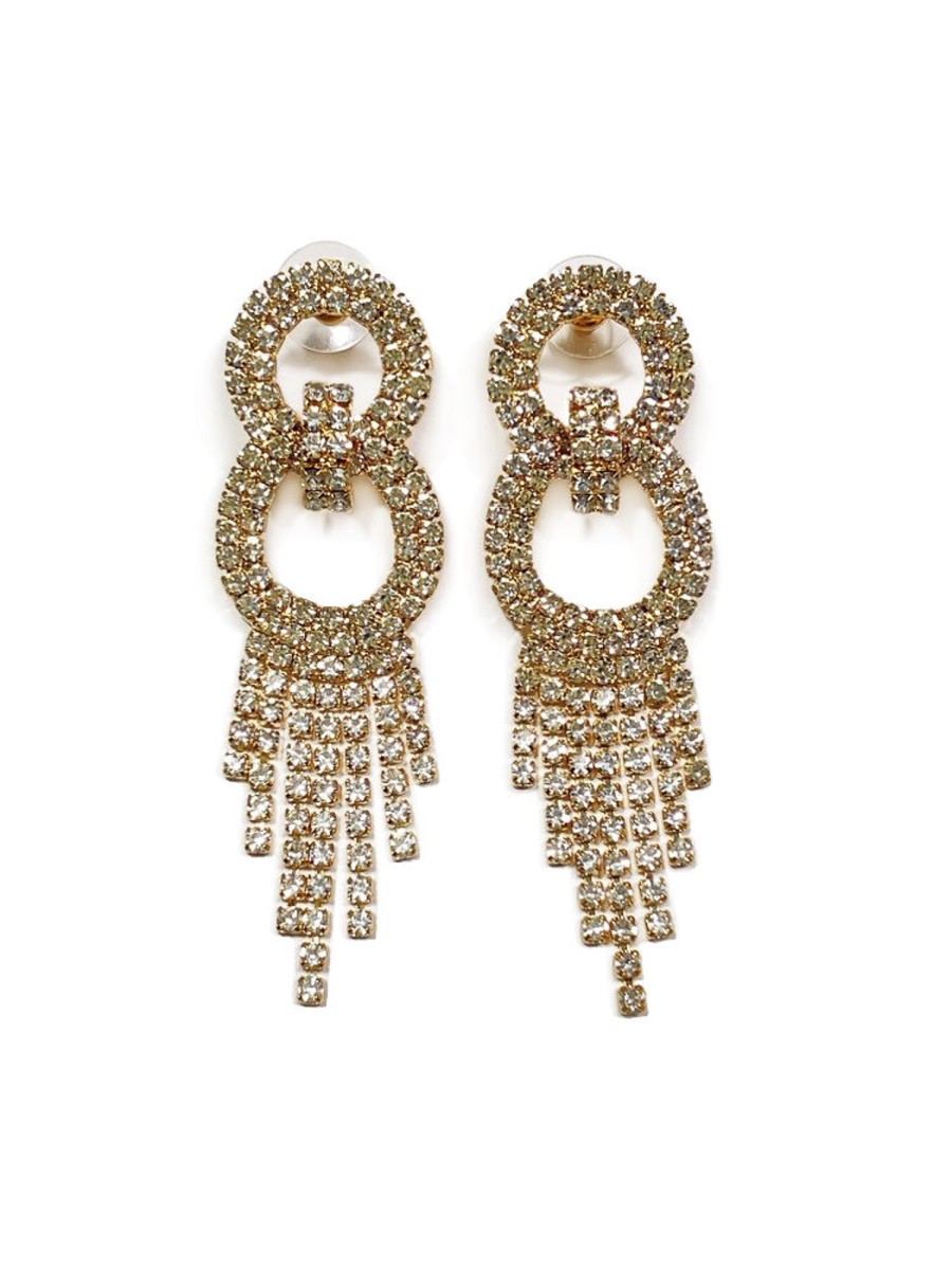 Wholesale Gem Link Fringe Earrings Jewelry