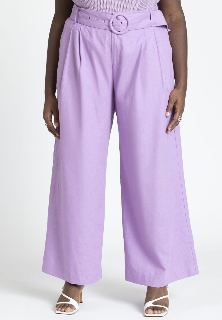 Hot Pleat Detail Pant With Belt Cover Ups