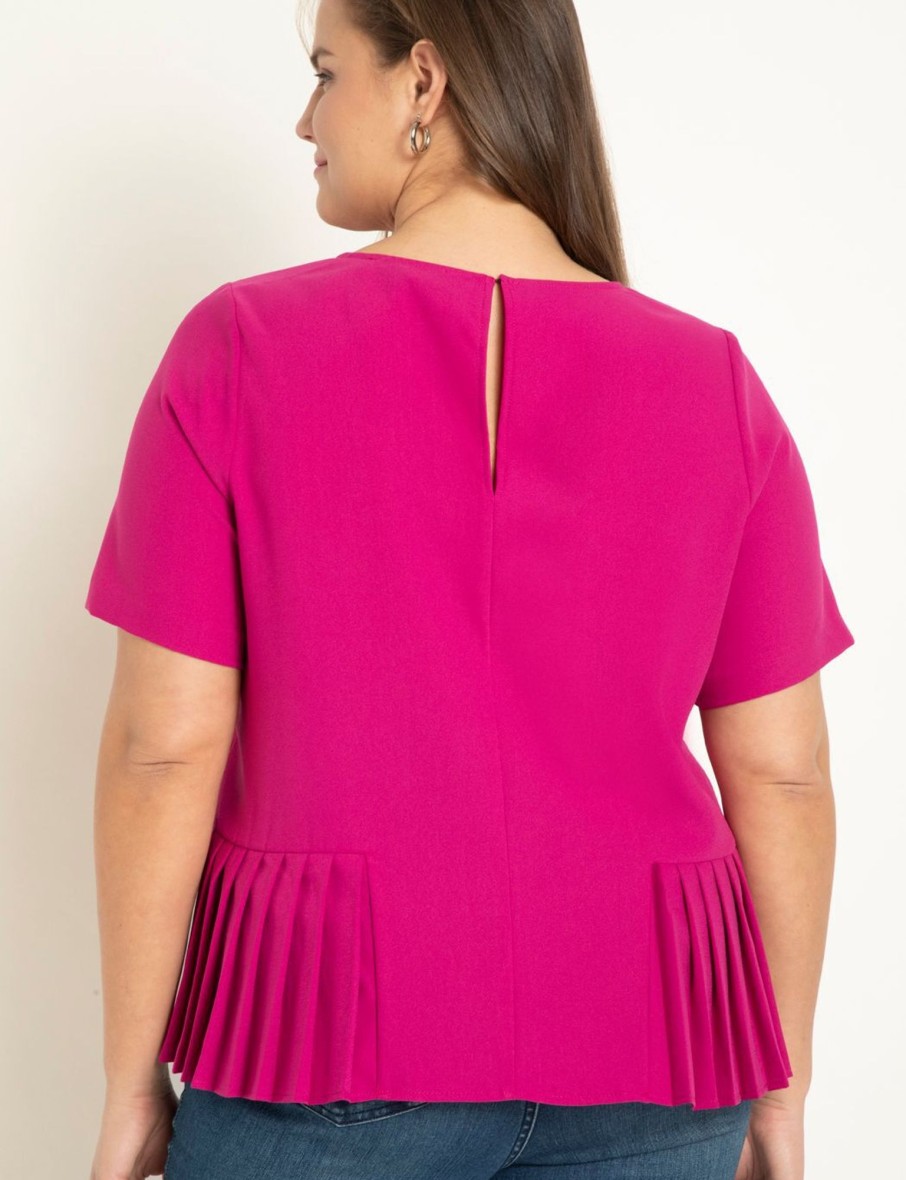 Clearance Pleated Hem Top Knitwear