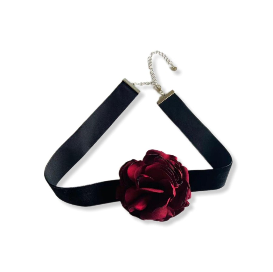 Hot Floral Rosette Choker Jewelry