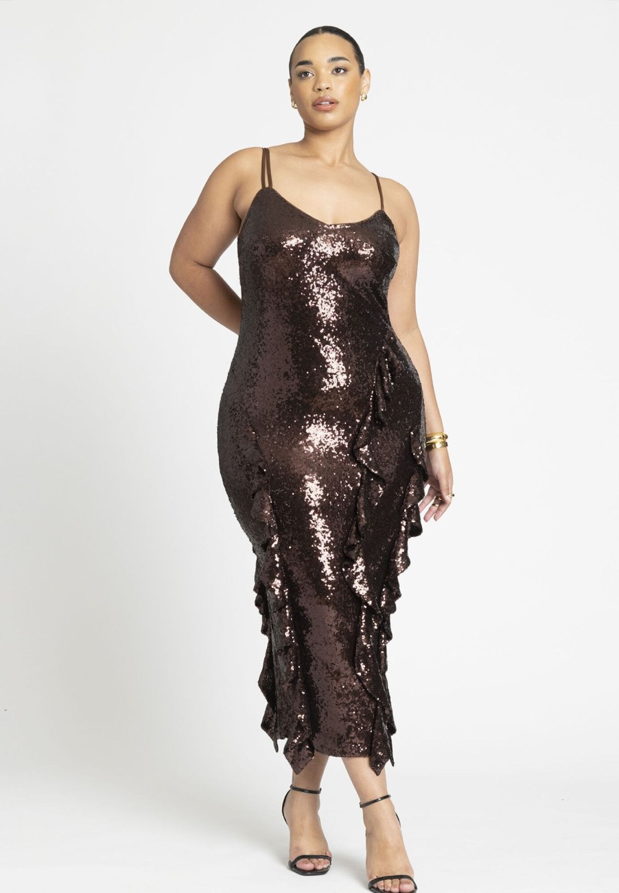 Online Sequin Dress With Ruffle Occasion Dresses