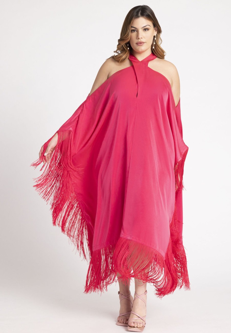 Hot Fringe Formal Caftan Dress Midi Dresses