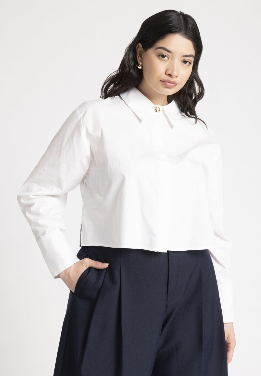 Best Cropped Collared Shirt Shirts & Blouses