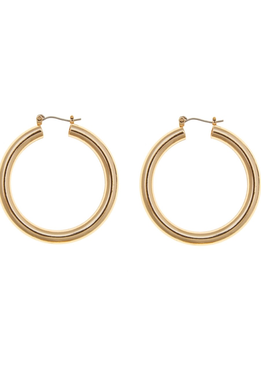 Wholesale Medium Tube Hoop Earrings Jewelry