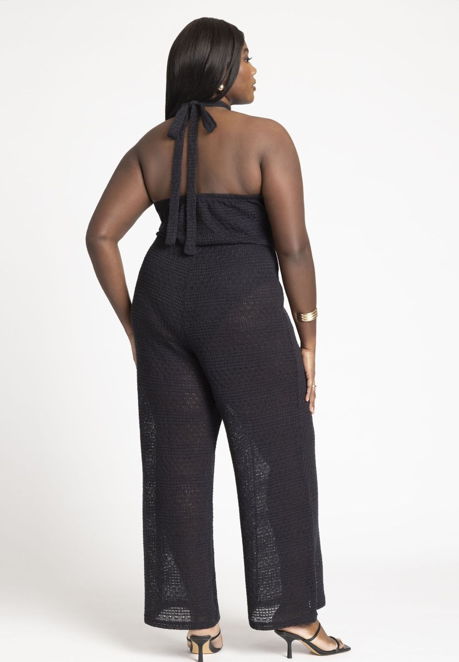 Clearance Halter Mesh Cover Up Jumpsuit Jumpsuits